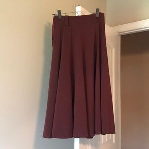 Vintage Burgundy Skirt